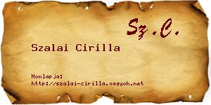 Szalai Cirilla névjegykártya